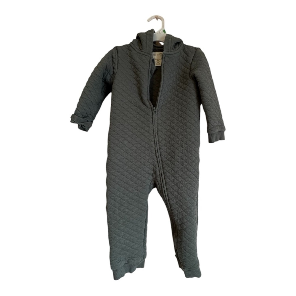 Cozy Gray green Quilted Kids One Piece
